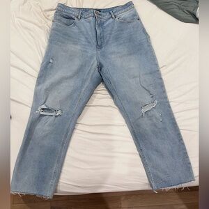 Express super high rise curvy mom jeans size 14